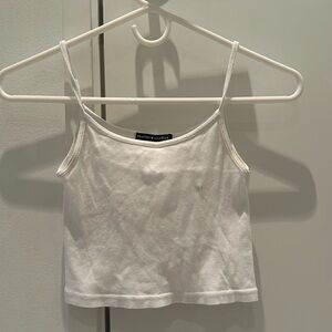Brandy Melville White Cropped Tank Top